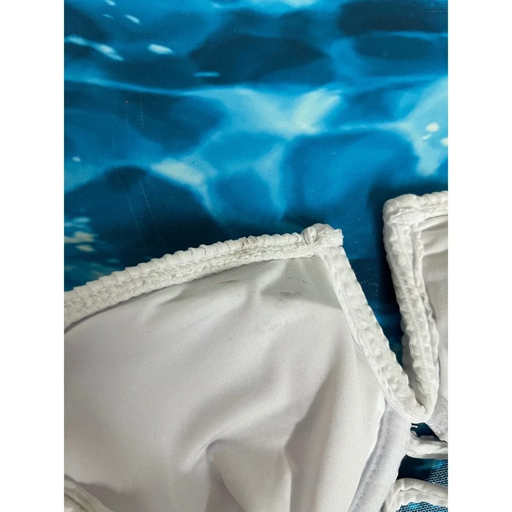 ☀️White Smocked Underwire Bikini Set High Cut Cheeky Two Piece Swimsuit